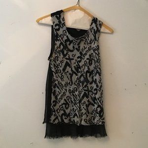 Poleci Sleeveless Top Mesh Back Size Medium
